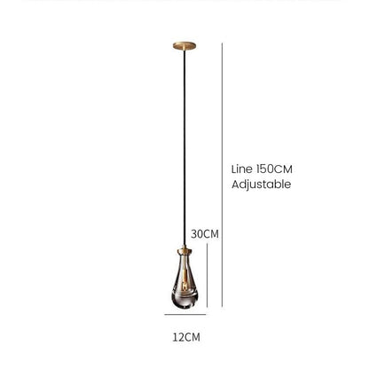 Peregrine Modern All-copper Crystal Raindrop Linear Chandelier