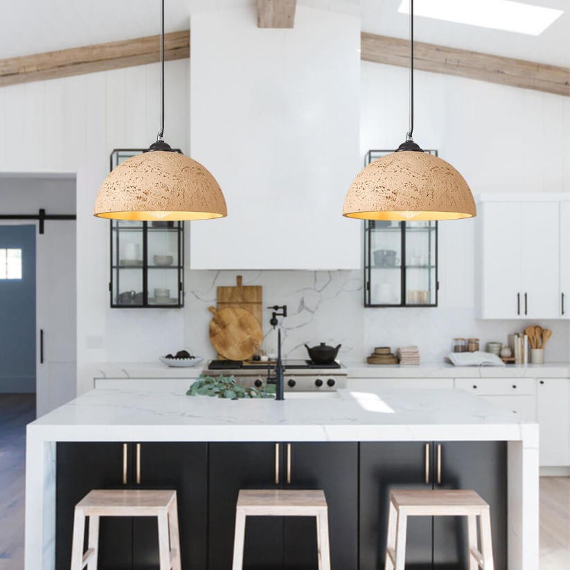 Luran Wabi Sabi Dome Stone Pendant Light