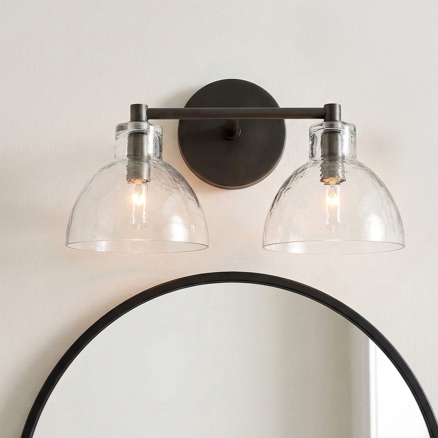 Keen Farmhouse Cooper Recycled Glass Dome Sconce