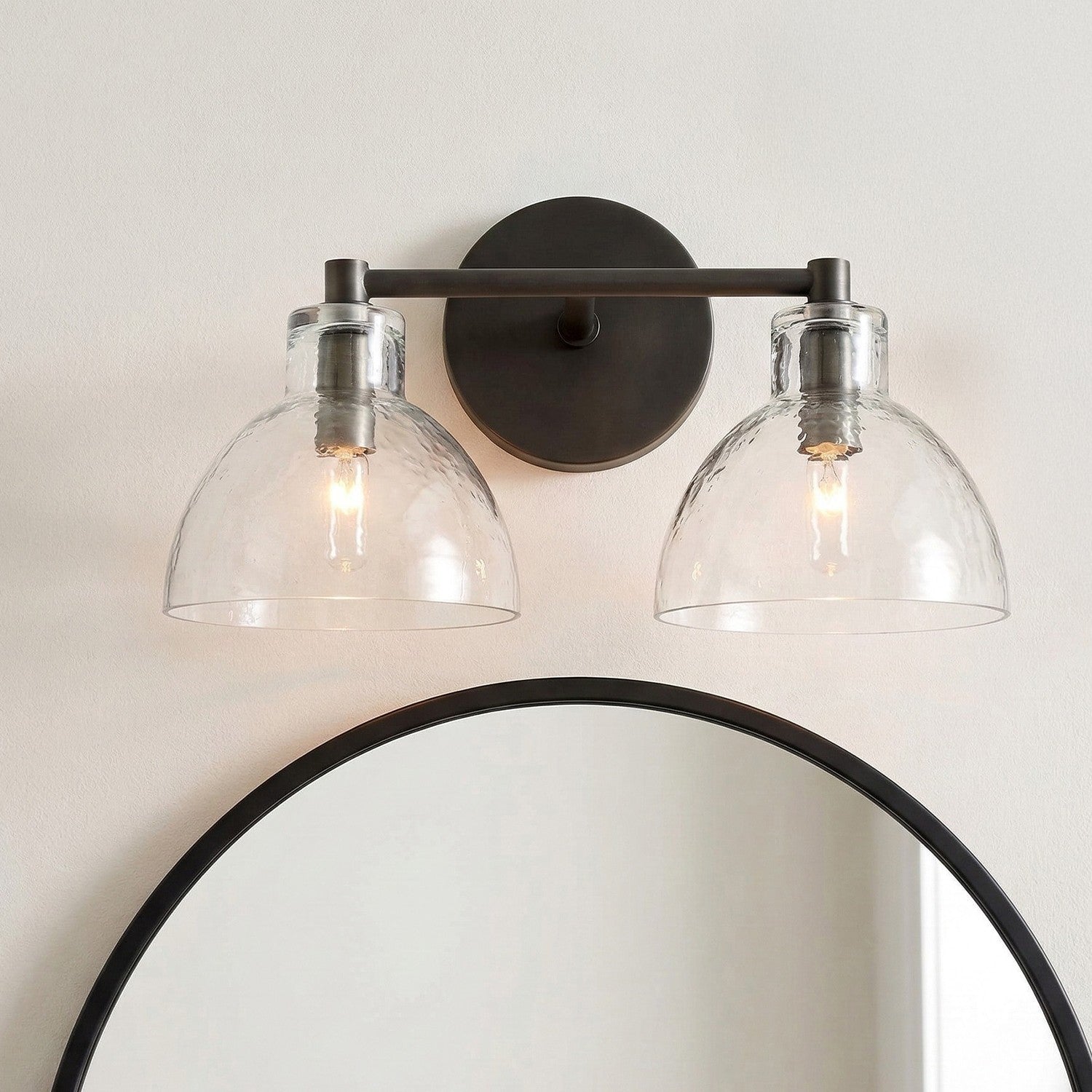 Keen Farmhouse Cooper Recycled Glass Dome Sconce