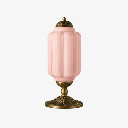 Nexos French Retro Cream Glass Textured Eloise Table Lamp
