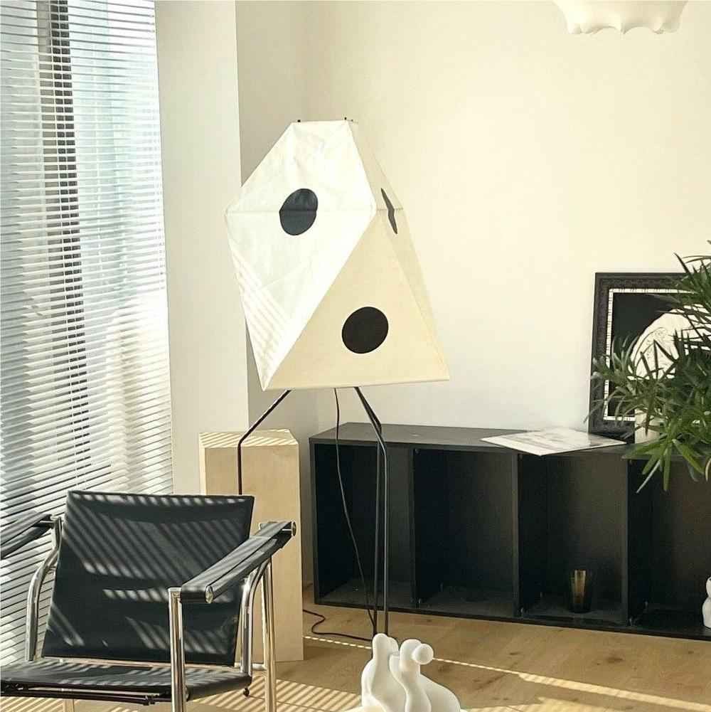 Kiran Minimalist Wabi-sabi Tripod Floor Lamp