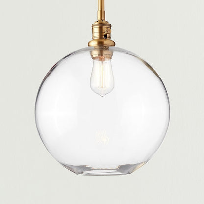 Savion Clear Glass Globe Pendant Light