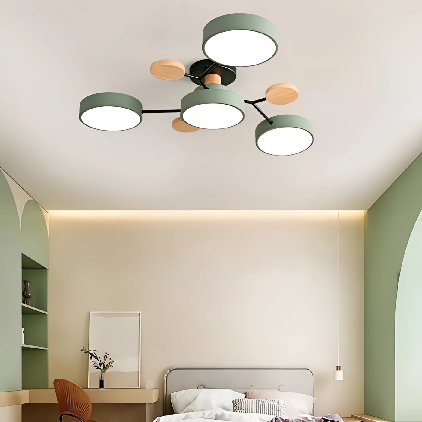 Phelith Scandinavian Round Molecule Branch Led Ceiling Light