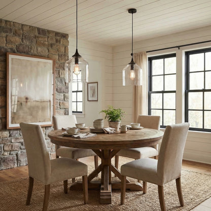 Declan Modern Bell Shaped Glass Pendant Light