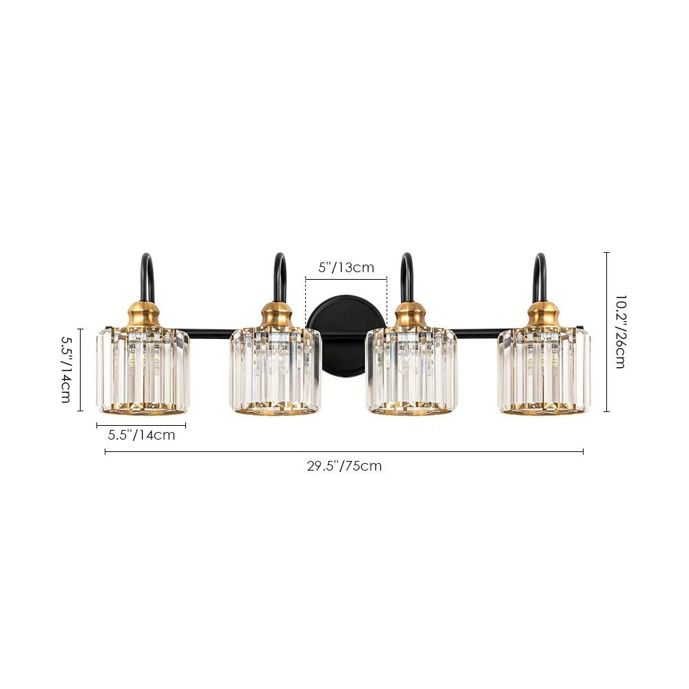Naeris Modern Square Crystal Wall Sconce