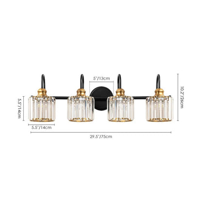 Naeris Modern Square Crystal Wall Sconce