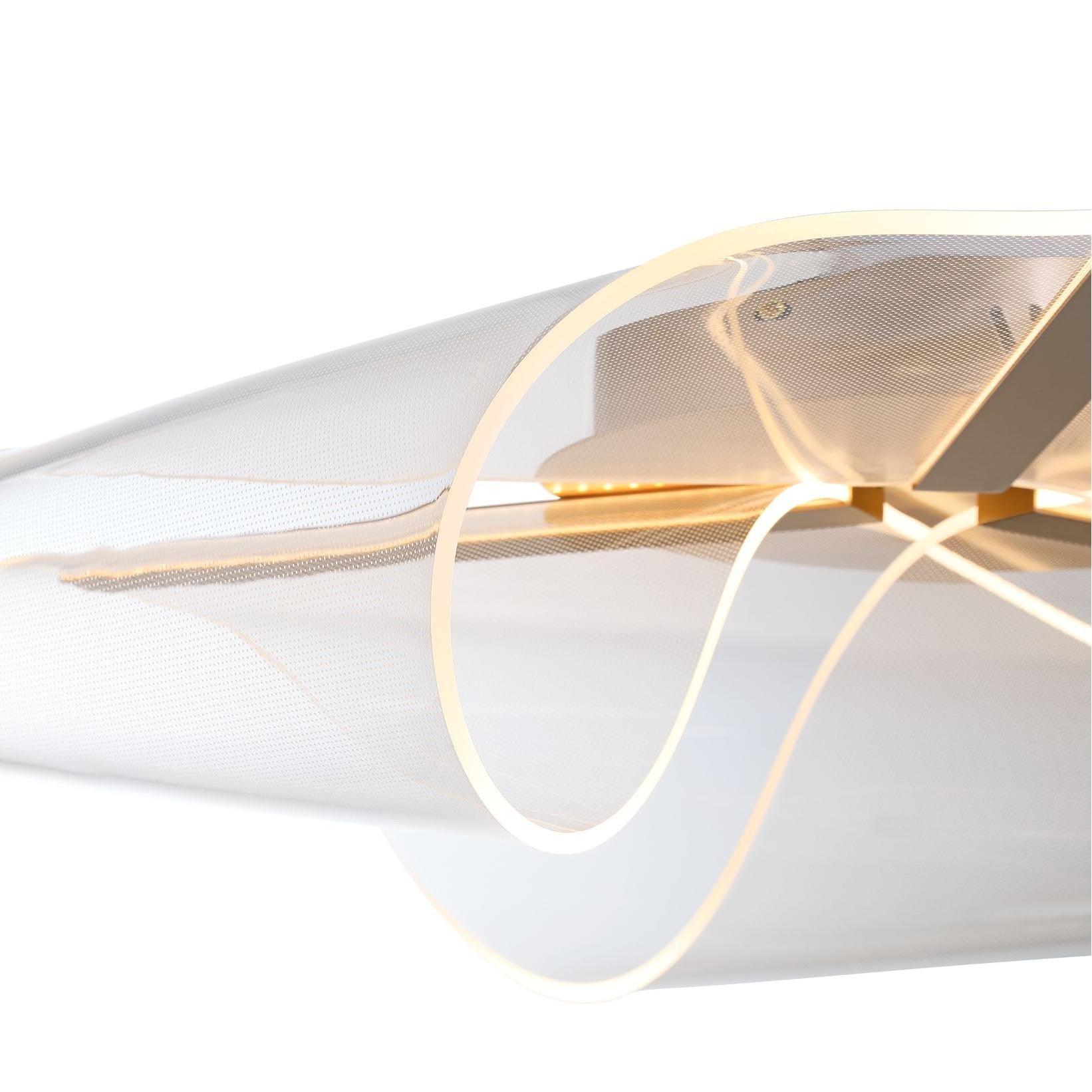 Geryn Brushed Gold Acrylic Flower Led Ceiling Light
