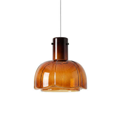 Palak Minimalist Handmade Glass Shade Pendant Light