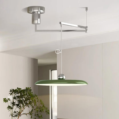 Delphin Colorful Swing Arm Flying Saucer Pendant Light