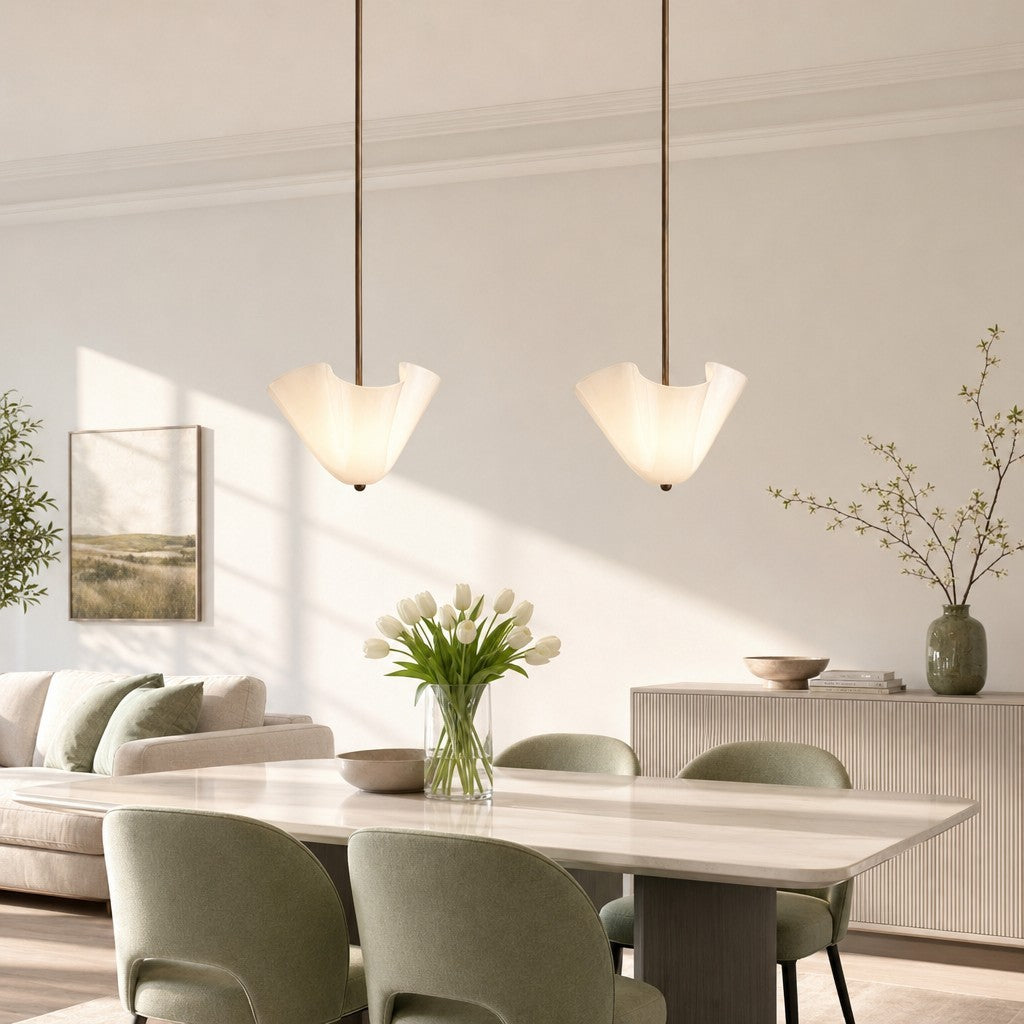 Franklin Modern Shell Glass Fazzo Pendant Light