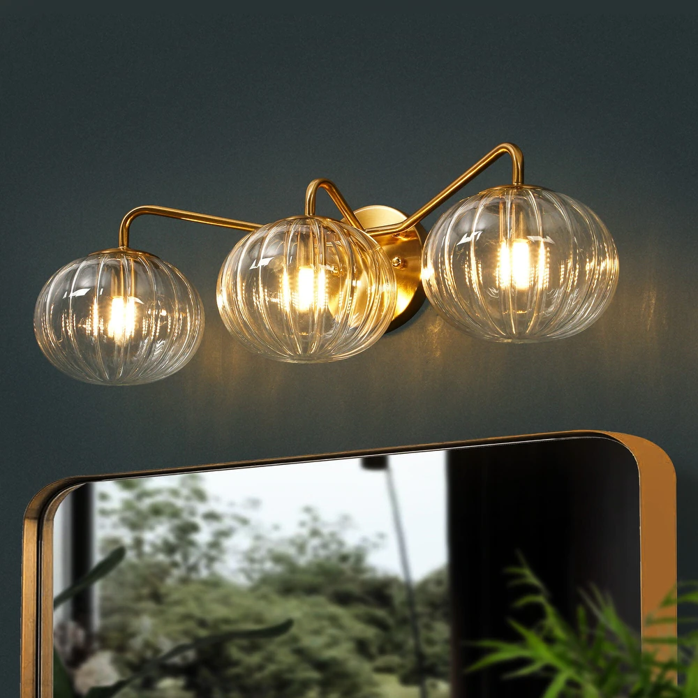 Cedric Modern Brass Spherical Glass Wall Light