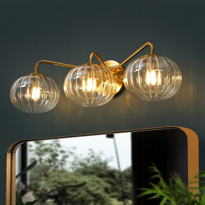 Cedric Modern Brass Spherical Glass Wall Light