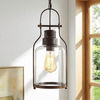 Eryxis Industrial Vintage Iron Glass Jar Pendant Light