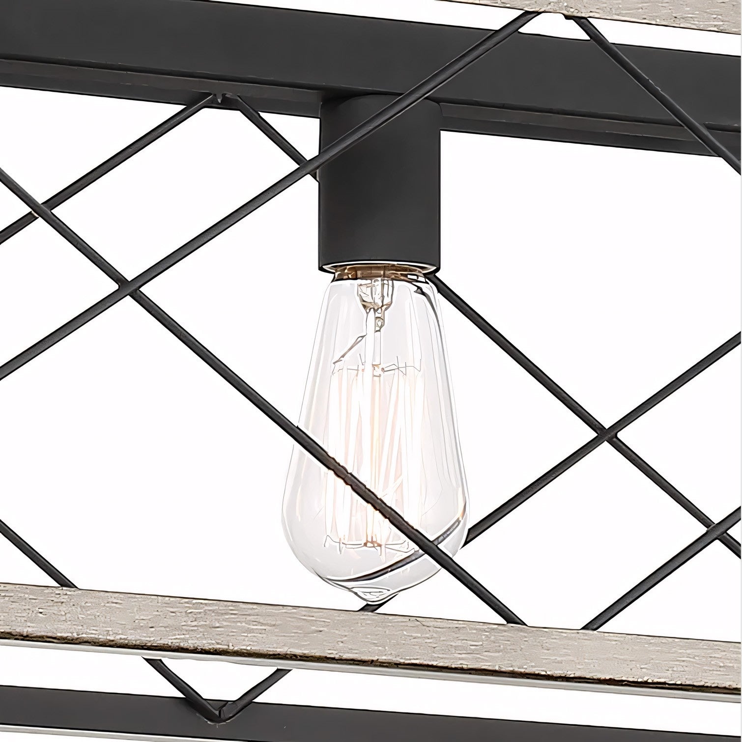 Wrylor Farmhouse 7 Light Steel Rectangle Chandelier