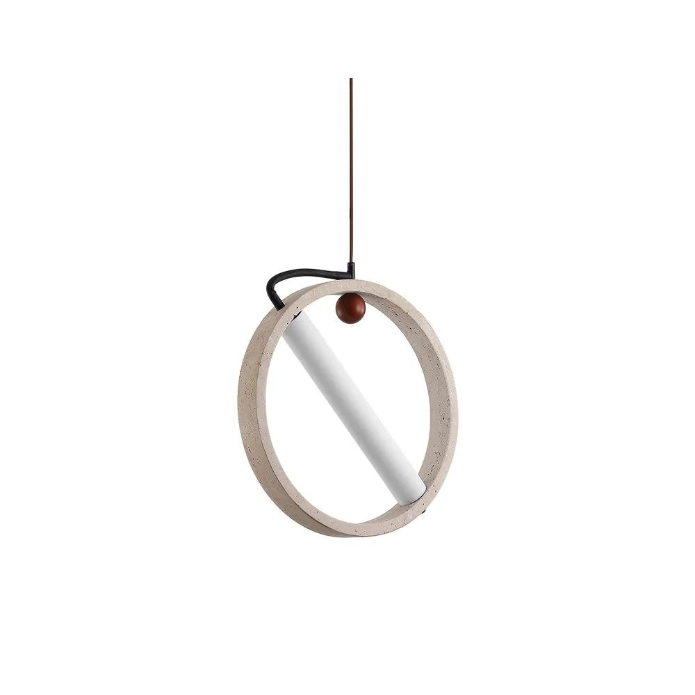 Conlan Japanese Travertine Circular Pendant Light