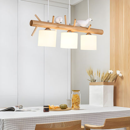 Bird Wooden Chandelier