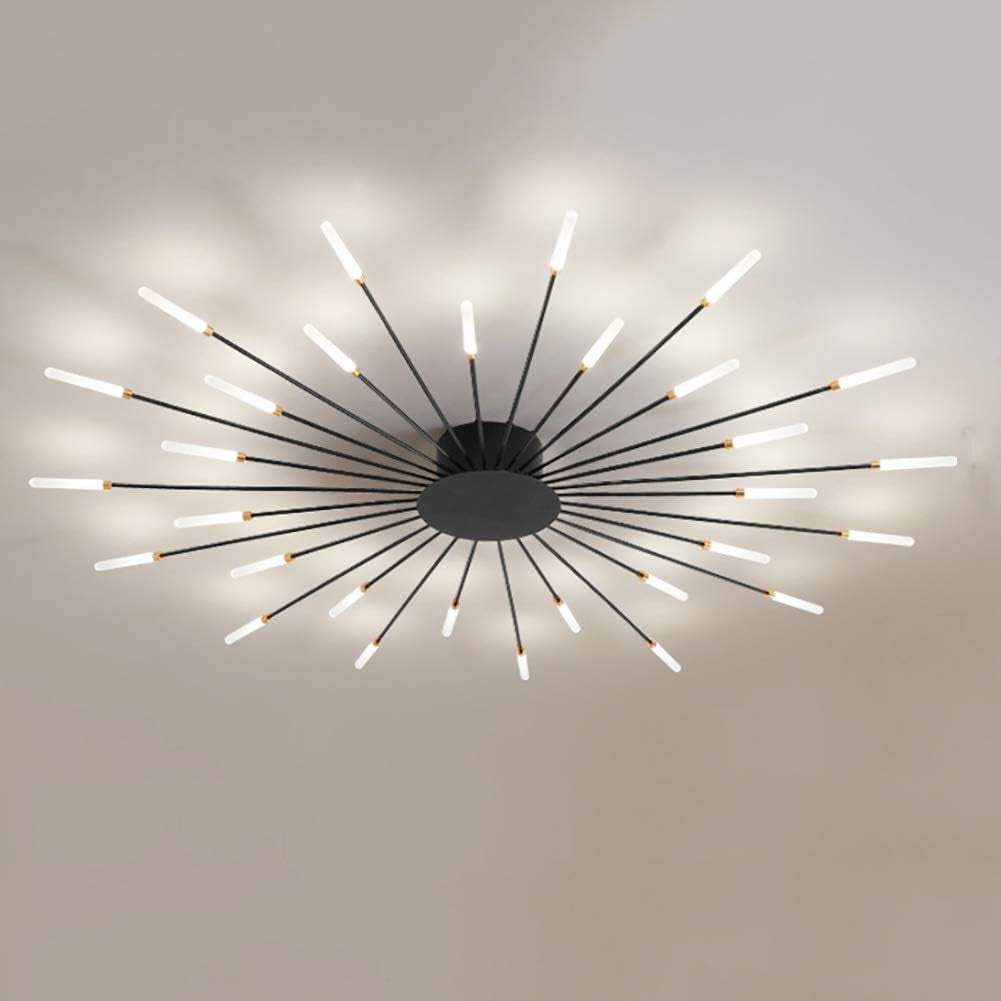Pranika Modern Sputnik LED Fireworks Semi Flush Mount Ceiling Light