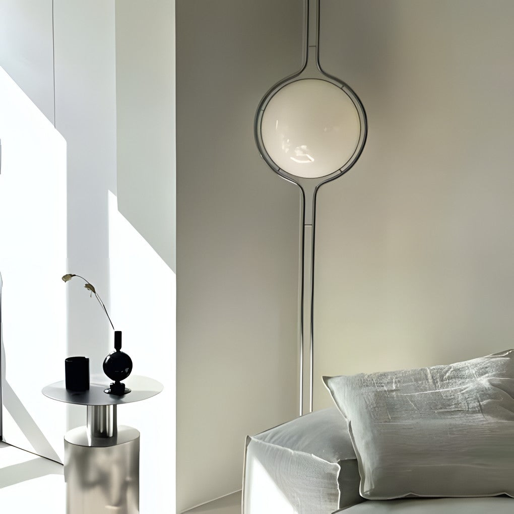 Alexandra Stylish White Acrylic Ball Floor To Ceiling Lamp