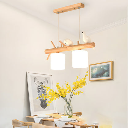 Bird Wooden Chandelier