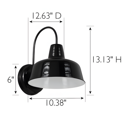 Anders Industrial Metal Dome Wall Sconce