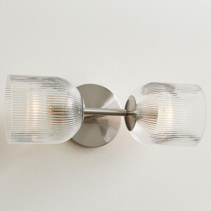 Alain Cooper Ribbed Glass Wall Sconce