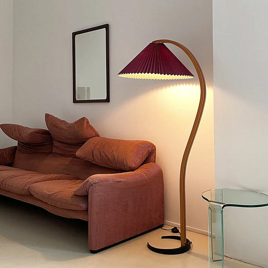 Anamika Vintage Mid Century Wooden Floor Lamp