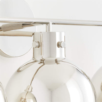 York Minimalist 3-Light Glass Globe Metal Wall Light