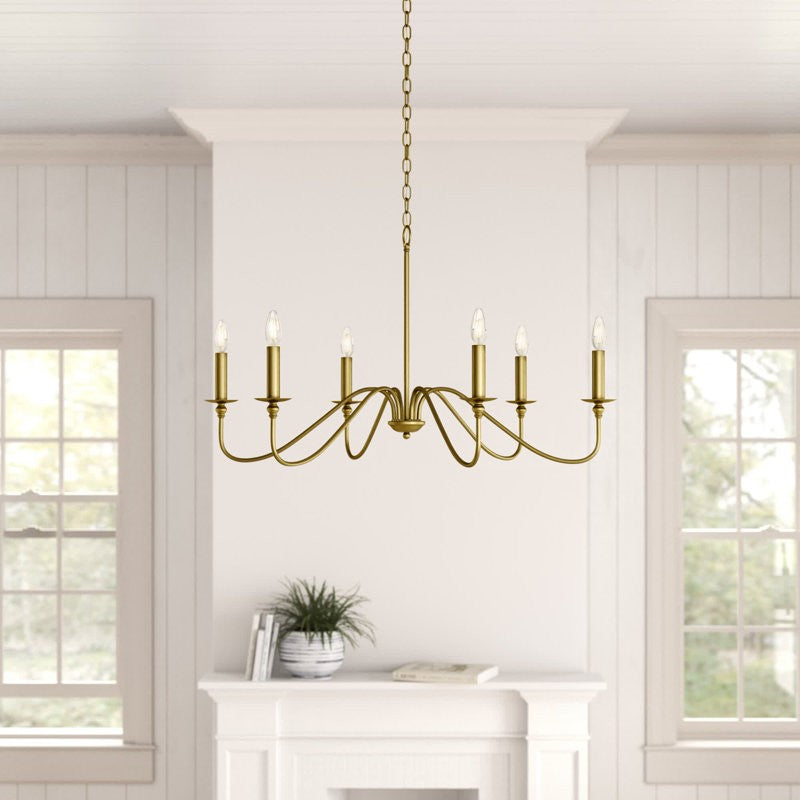 Alistair Vintage Candle Style Metal Chandelier