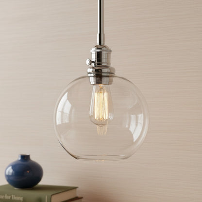 Savion Clear Glass Globe Pendant Light