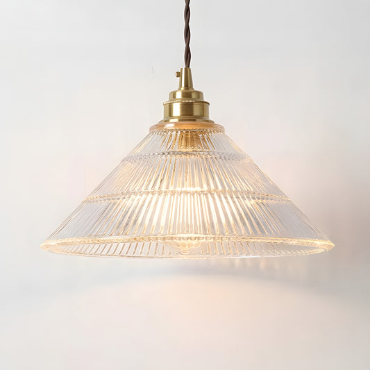 Draxith Retro Japanese Striped Stained Glass Droplight