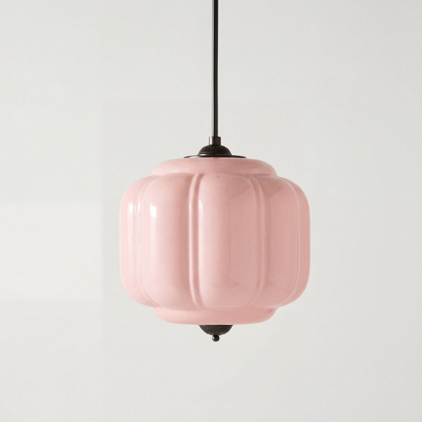 Cyrilith Vintage Milk Glass Oiled Brass Eloise Pendant light