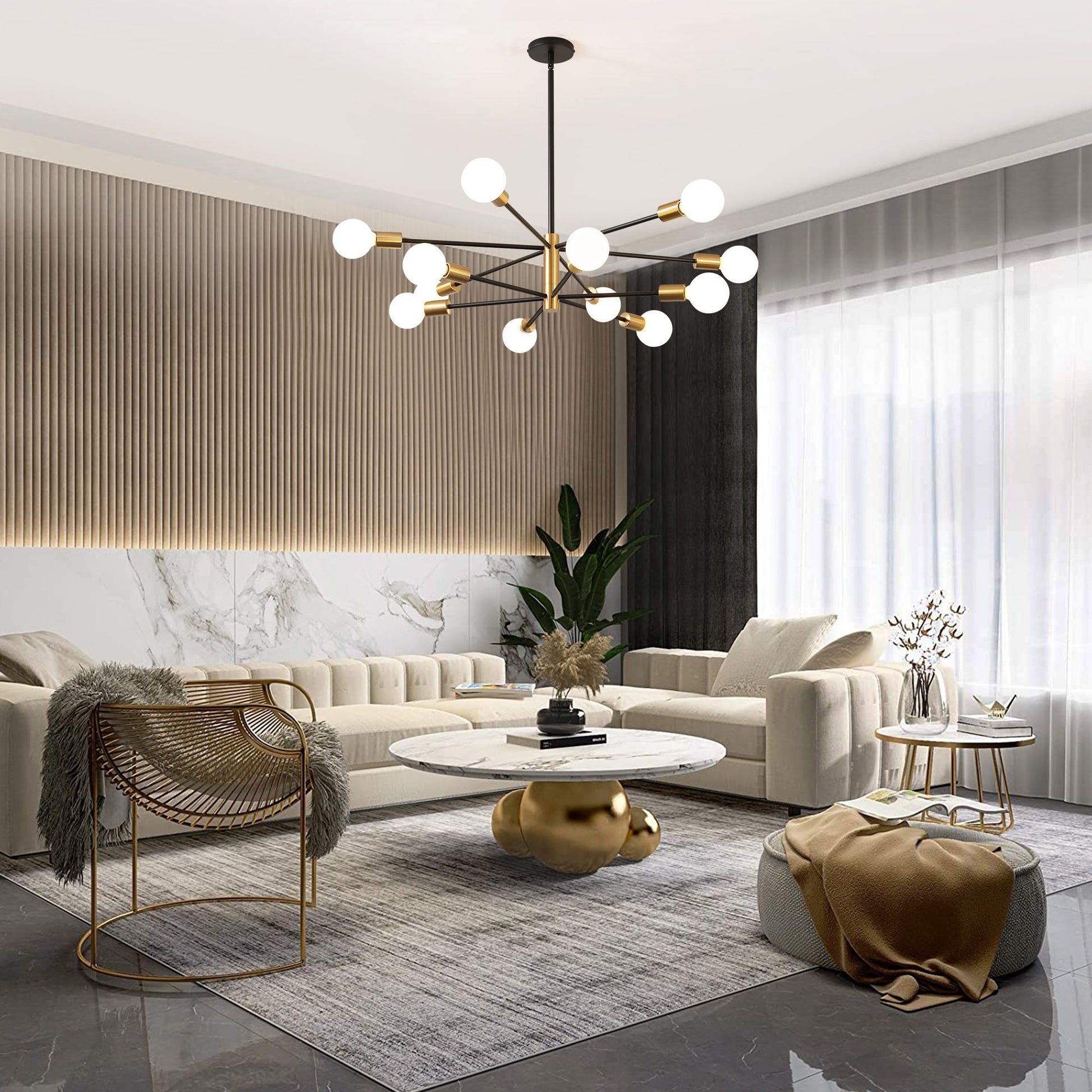 Drayven Modern Tiered Sputnik Metal Chandelier