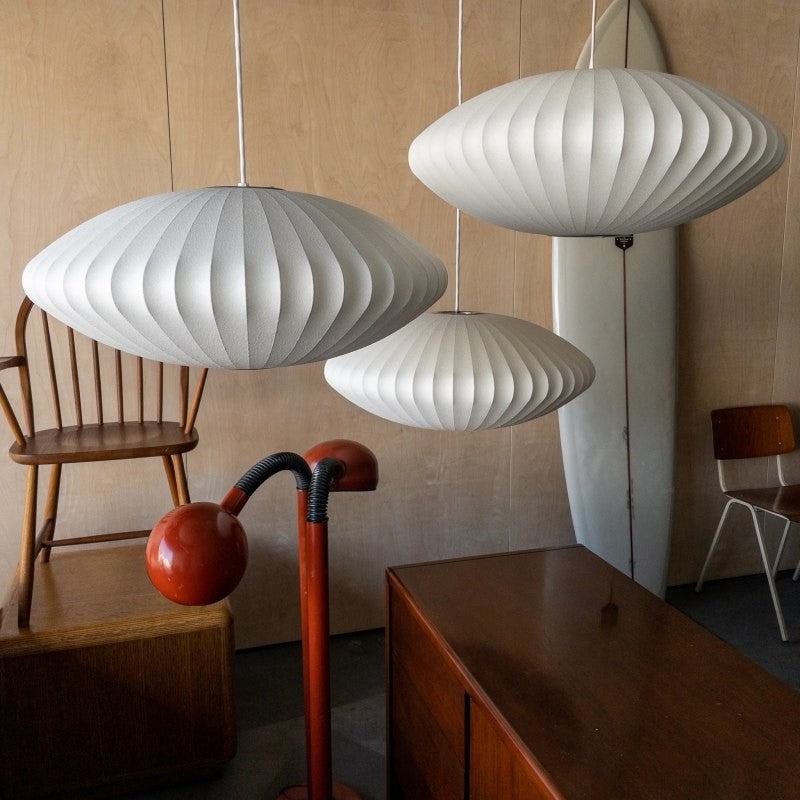 Leocadia White Saucer Nelson Bubble Pendant Light