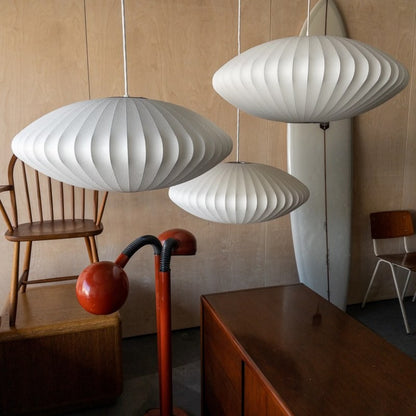 Leocadia White Saucer Nelson Bubble Pendant Light