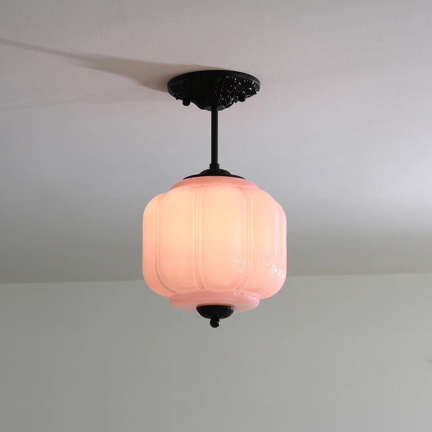 Conran Vintage Milk Glass Lantern Eloise Ceiling Light
