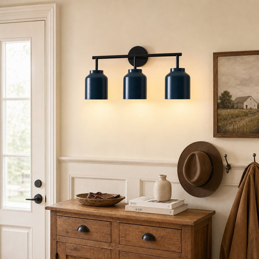 Drilon Modern 3-Light Milk Glass Bathroom Sconce