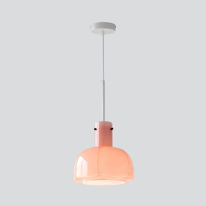 Palak Minimalist Handmade Glass Shade Pendant Light