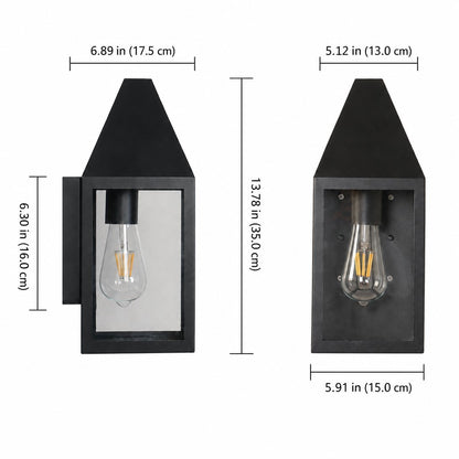 Randall Farmhouse Outdoor Black Patio Wall Light