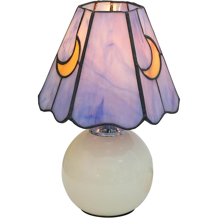 Eirwen Mini Tiffany Moon Bedside Lamp