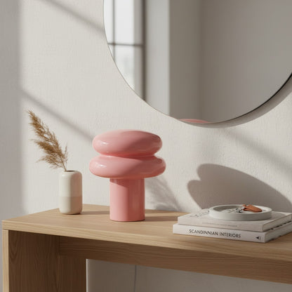 Nymeros Scandinavian Glass Mushroom Table Lamp
