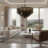 Guinevere Vintage Luxury Tiered Round Crystal Chandelier