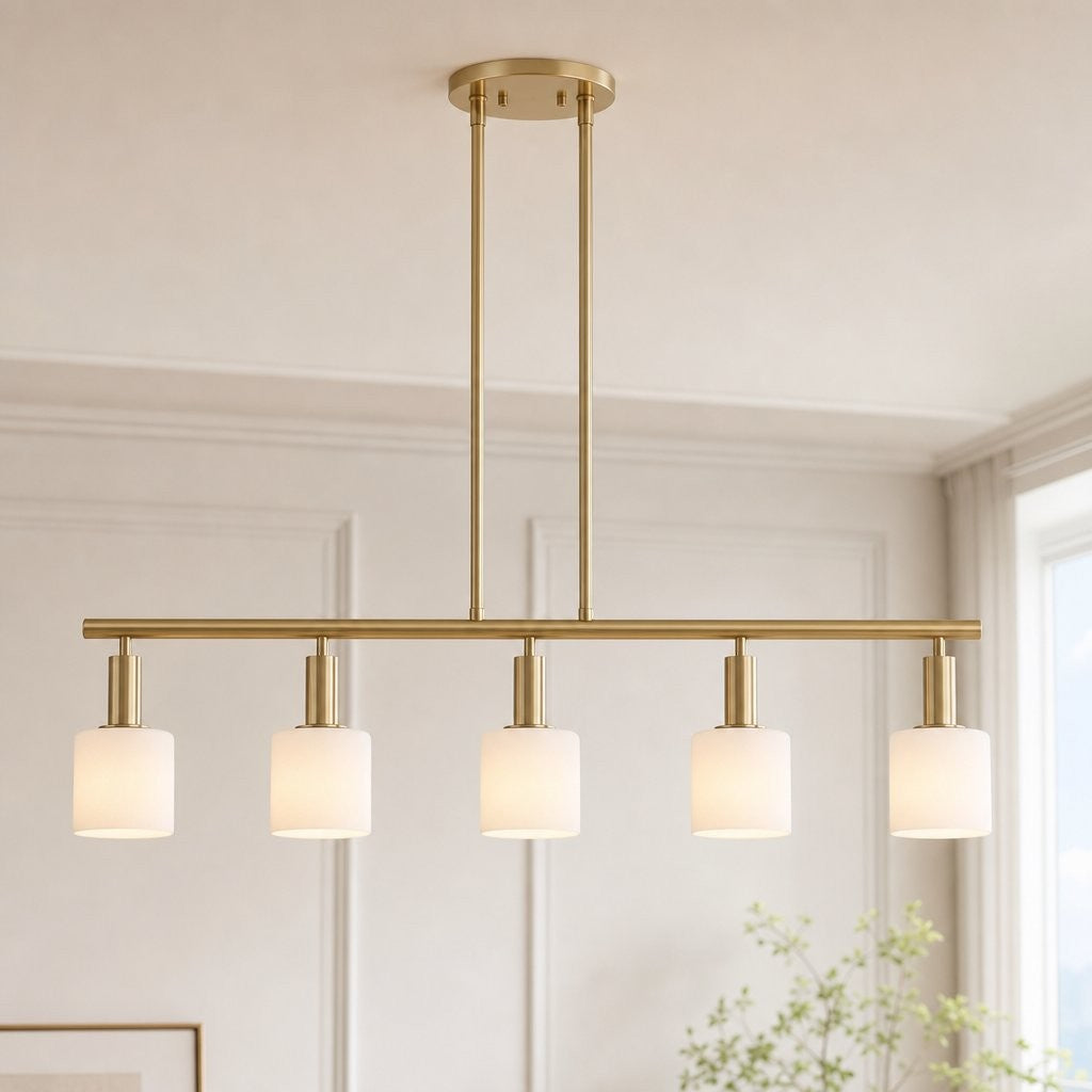 Aura Modern Linear Porcelain Chandelier
