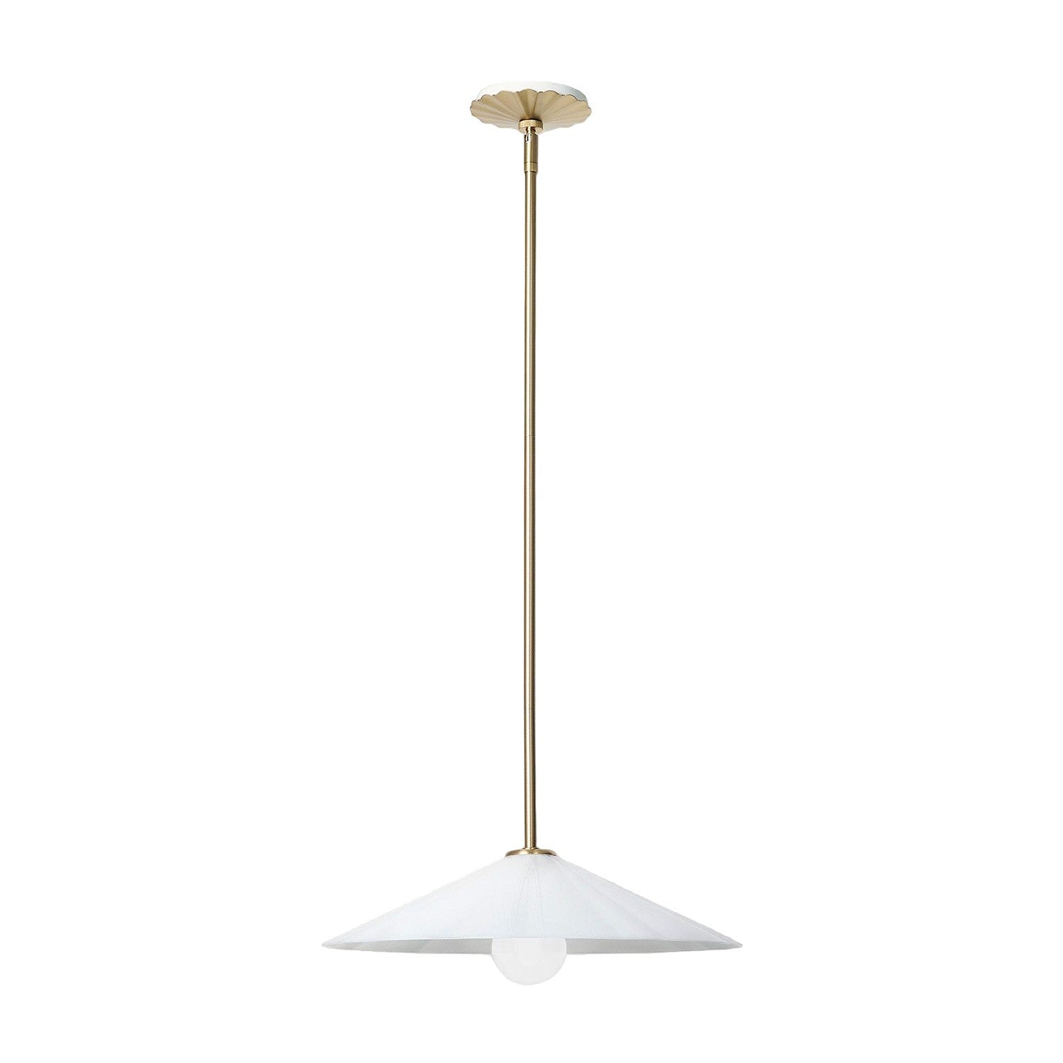 Veythra Modern Minimalist Rippled Glass Cone Pendant Lamp