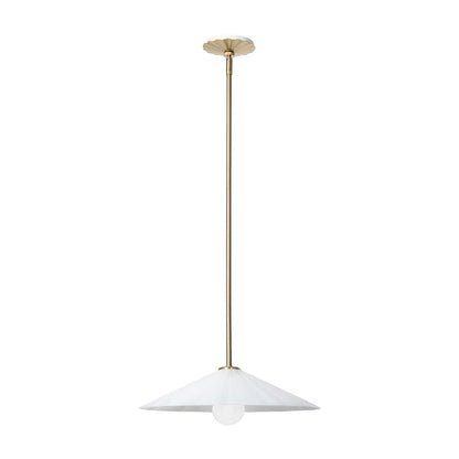 Veythra Modern Minimalist Rippled Glass Cone Pendant Lamp