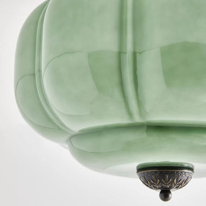 Ozita Retro Milk Glass Semi Flush Mount Eloise Ceiling Light