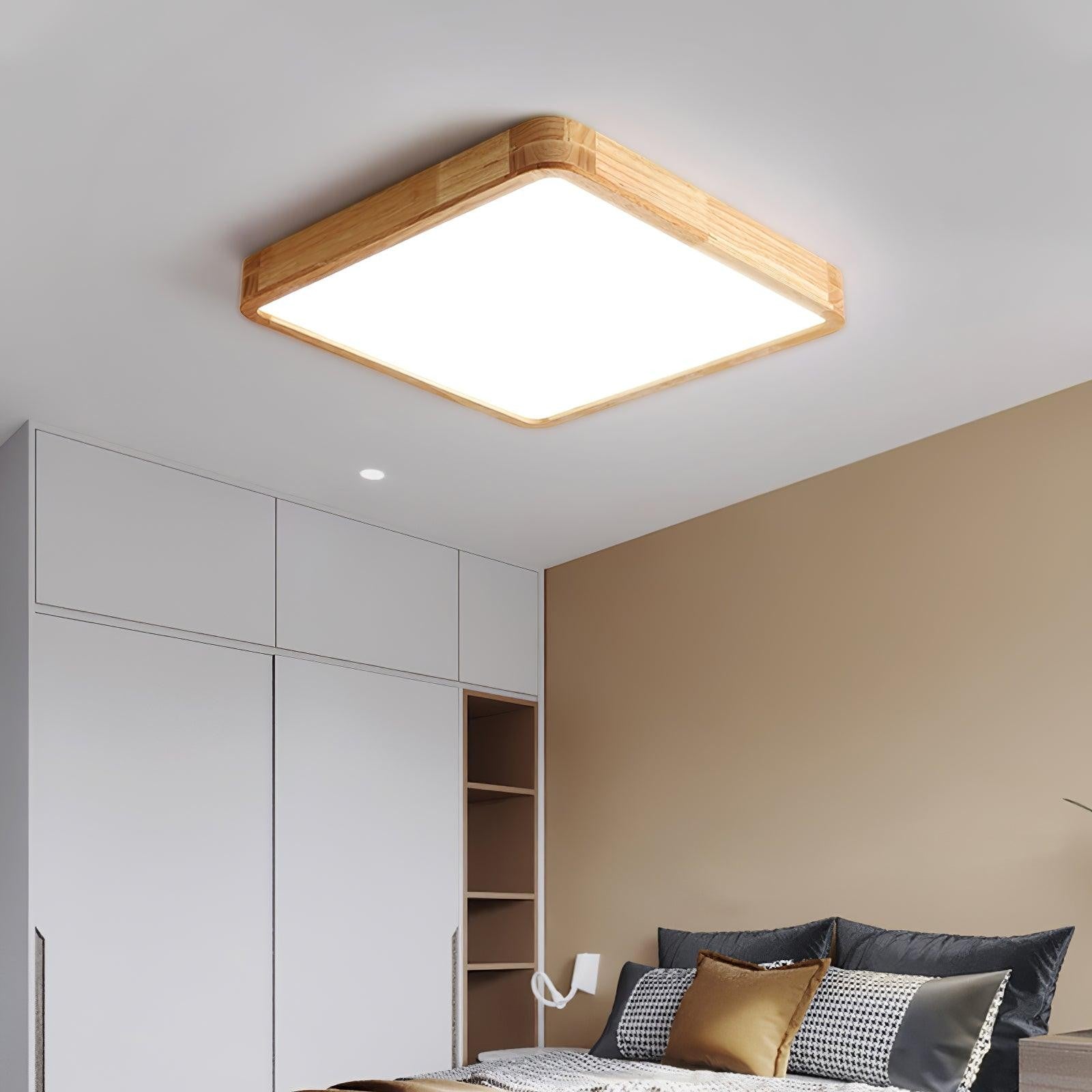 Blayze Rustic LED Wooden Geometric Ceiling Light