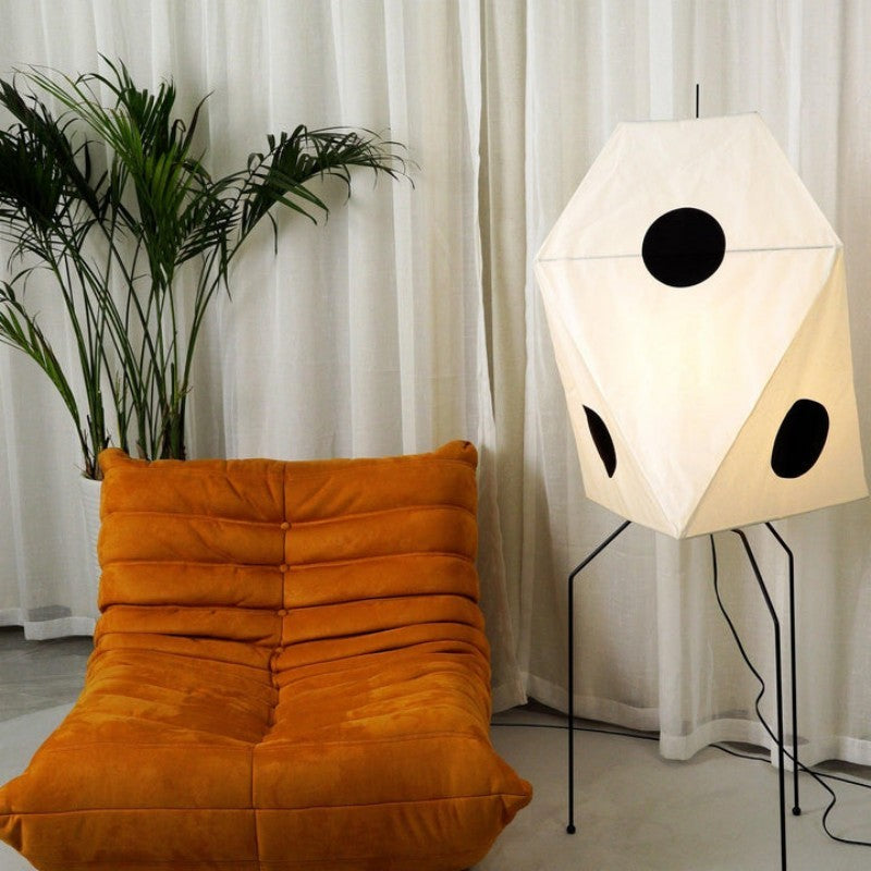 Kiran Minimalist Wabi-sabi Tripod Floor Lamp