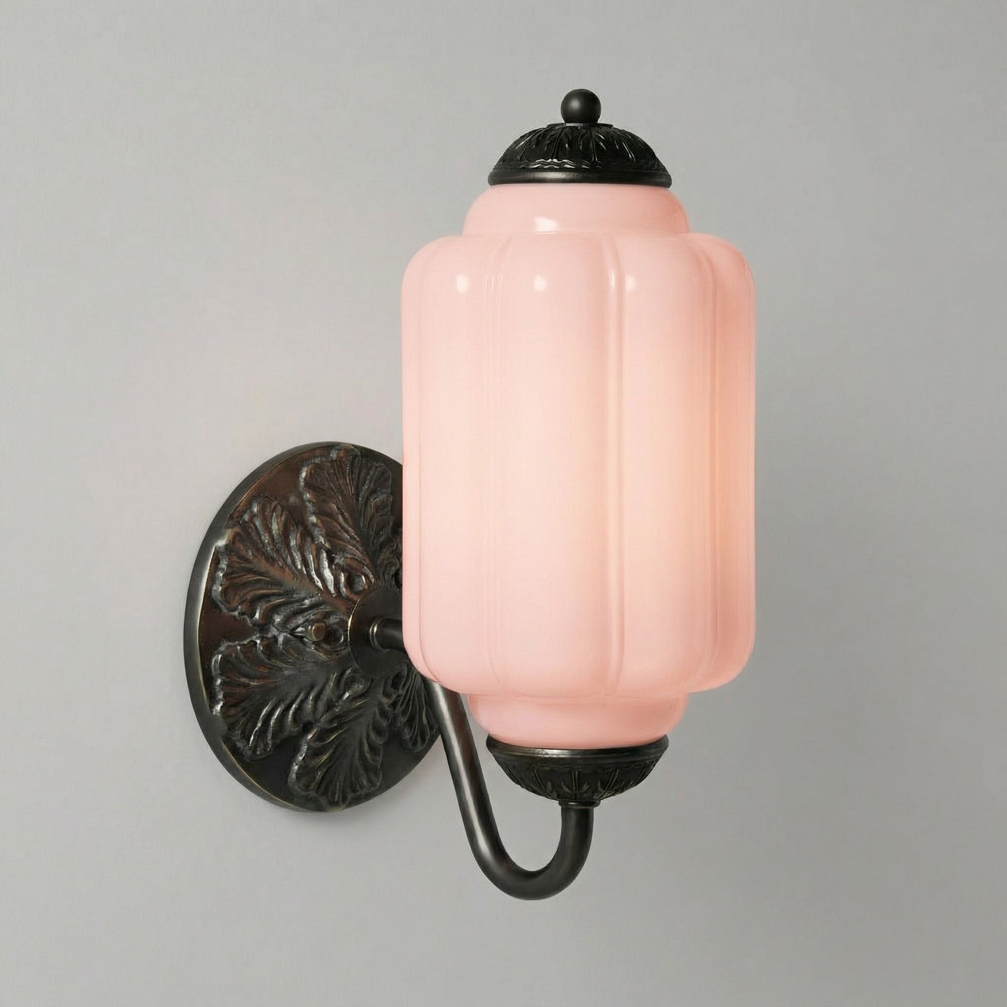 Cyrilith Vintage Milk Glass Oiled Brass Eloise Sconce