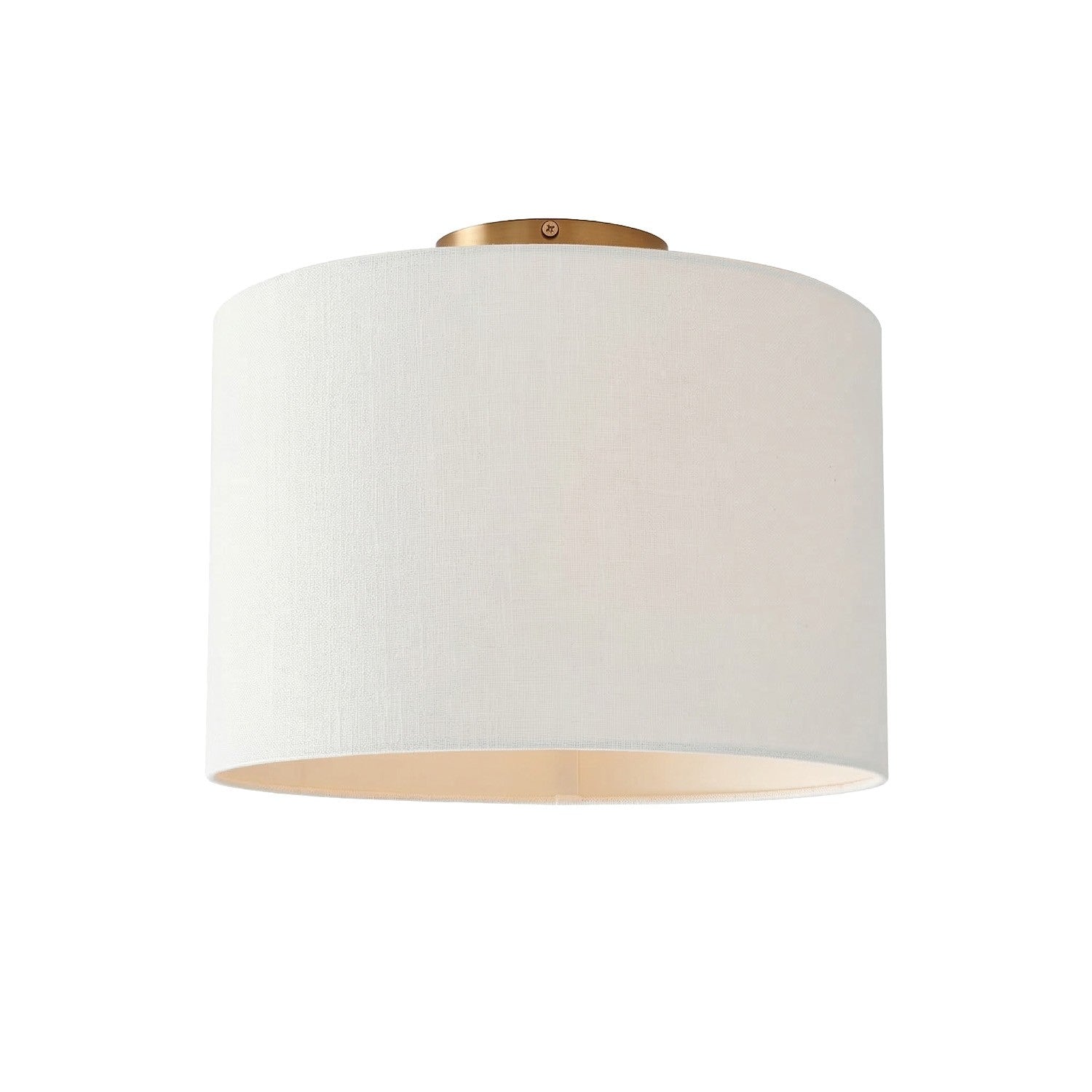 Kaethe Fabric Drum Shade Semi Flush Mount Light